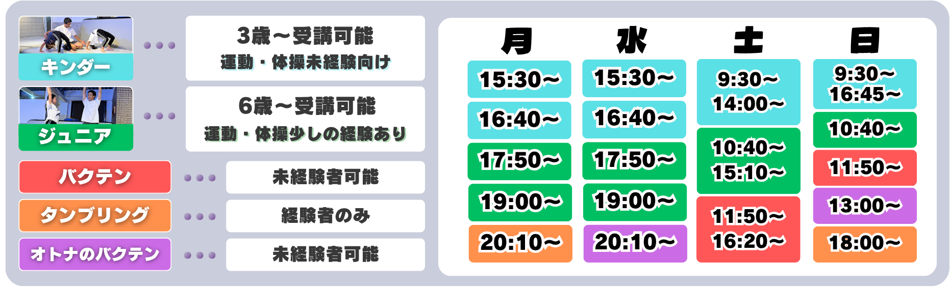 クラススケジュール